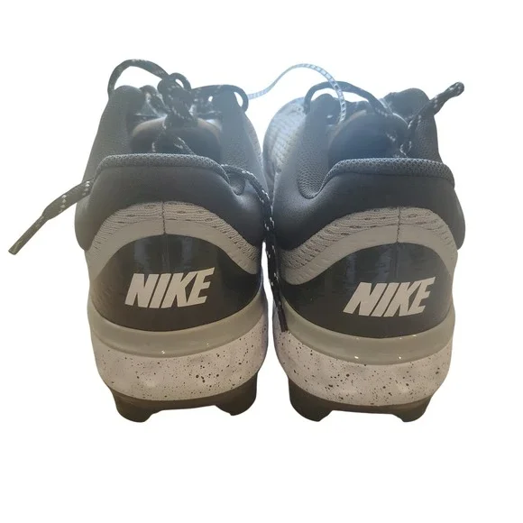 Nike Alpha Huarache Elite 4 Low Baseball Cleats Grey Black Mens 15 FD6221-002